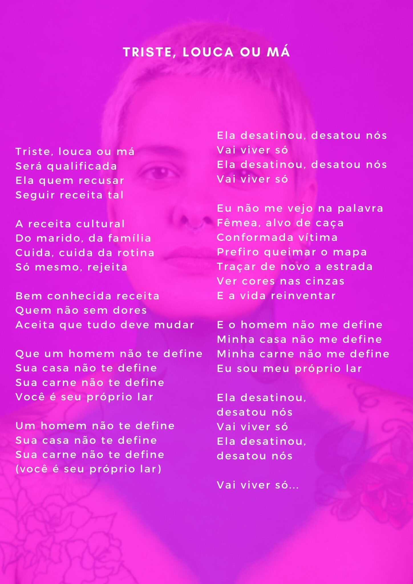 Letra Triste Louca Ou Má - RETOEDU